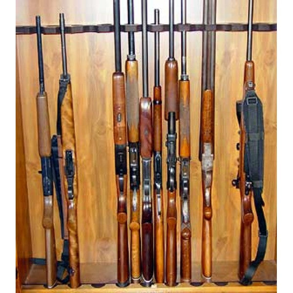 20-Gun Wood Gun Cabinet, Pine, Locking Storage Area